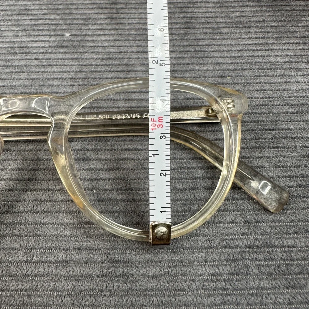 Warby Parker Haskell Crystal Clear Round Eyeglasses 49-22-145 LBF-500